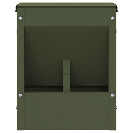 Konijnen voerbak Olijf Groen 20 x 12,5 x 25 cm Koudgewalst Staal 5