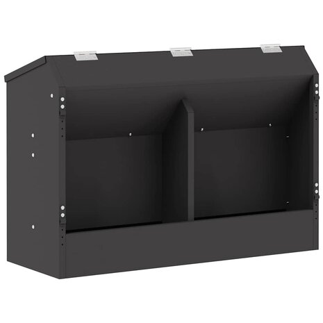 Konijnen voerbak Zwart 64,5 x 25,5 x 45,5 cm Koudgewalst Staal 2