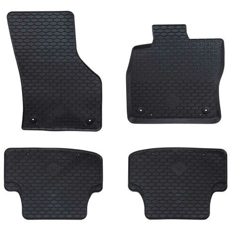Automat 4 pcs Zwart geschikt voor Audi A3 2012-2020 Rubber 1