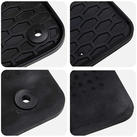 Automat 3 pcs Zwart Geschikt voor VW T5 2010-2015 Rubber 5