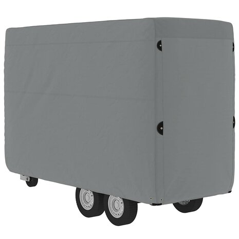 Paardentrailerhoes 376x168x240 cm vliesvlies grijs 6