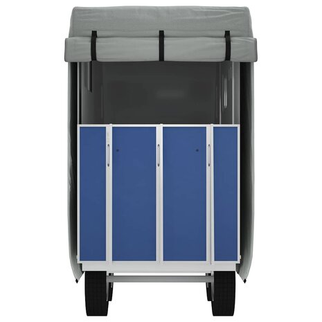 Paardentrailerhoes 376x168x240 cm vliesvlies grijs 7