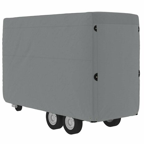 Paardentrailerhoes 396x178x250 cm vliesvlies grijs 6