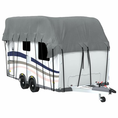 Caravan dakbedekking 500x300 cm vliesvlies grijs 2