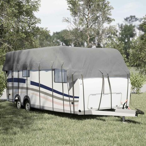 Caravan dakbedekking 800x300 cm vliesvlies grijs 1