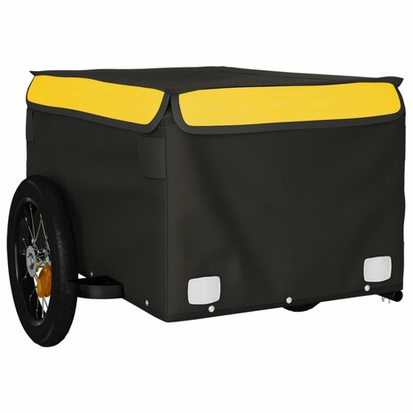 Fietstrailer 30 kg ijzer zwart en geel 4