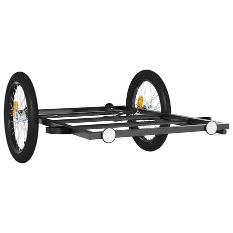 Fietstrailer 135x68x37 cm ijzer zwart 4