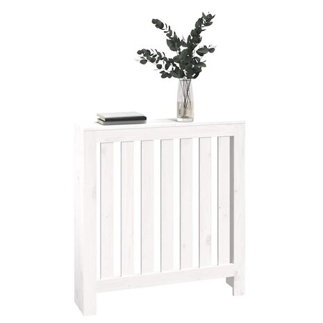 Radiatorombouw 79,5x19x84 cm massief grenenhout wit 4