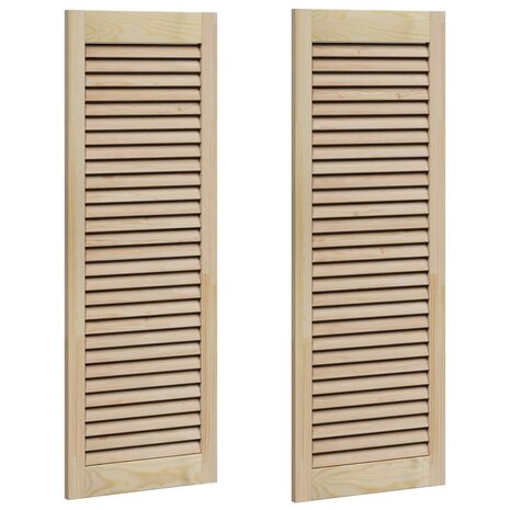 Kastdeur 2 pcs Naturel 110 x 2,1 x 39,5 cm Massief grenenhout 2