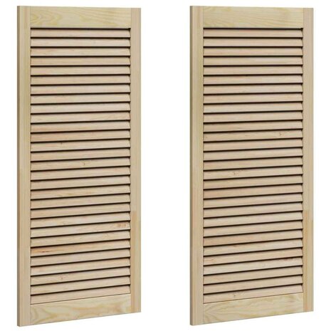 Kastdeur 2 pcs Naturel 49,5 x 2,1 x 110 cm Massief grenenhout 2