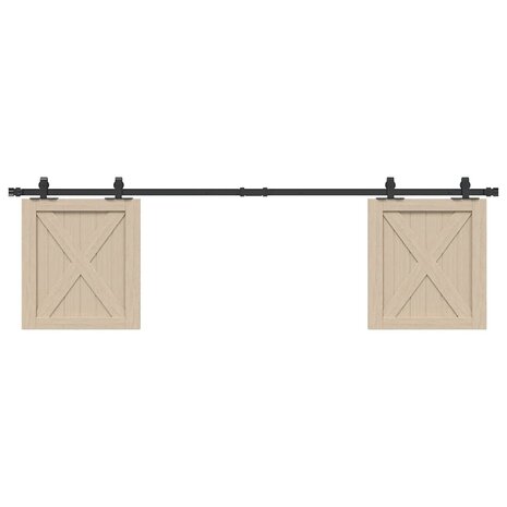 Ophangset voor schuifdeur 183 cm koolstofstaal 1
