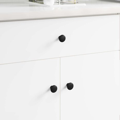 Handvat 12 pcs Zwart &Oslash;30 mm Aluminium 1