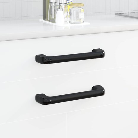 Handvat Effen 2 pcs Zwart 380 x 34 x 85 mm Aluminium en PP 1