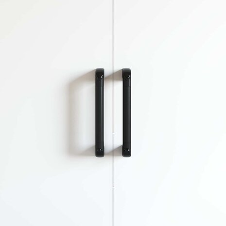 Handvat Effen 2 pcs Zwart 380 x 34 x 85 mm Aluminium en PP 6