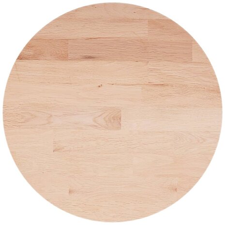 Tafelblad rond &Oslash;30x1,5 cm onbehandeld massief eikenhout 2