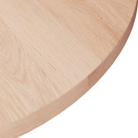 Tafelblad rond &Oslash;30x1,5 cm onbehandeld massief eikenhout 3
