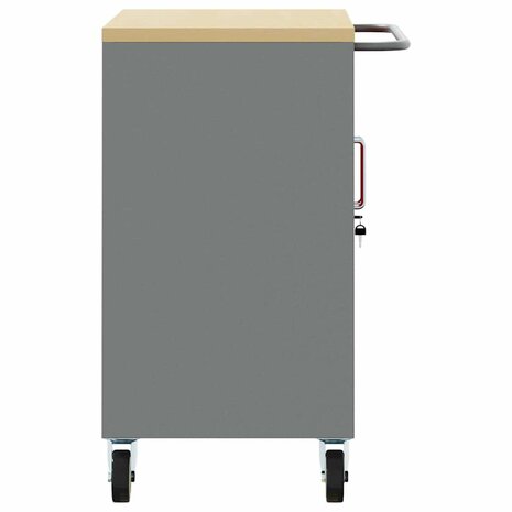 Werkbank Rood en Grijs 75 x 45 x 85 cm Engineered hout en staal 6
