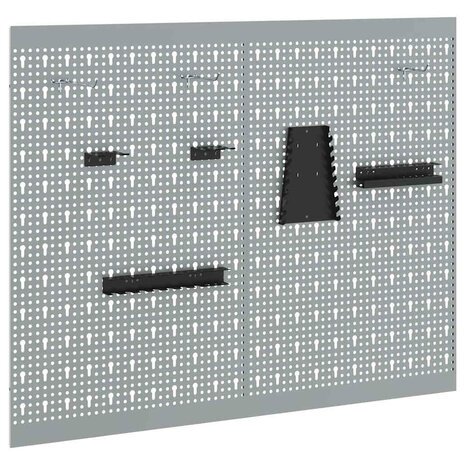 Gereedschap Wandpaneel 2 pcs Grijs 100 x 1 x 80 cm 2