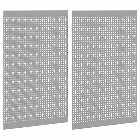Gereedschap Wandpaneel 2 pcs Grijs 100 x 1 x 80 cm 4