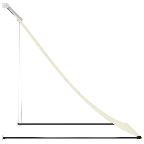 Luifel uittrekbaar 100x150 cm stof en staal cr&egrave;mekleurig 4