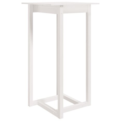 Bartafel 60x60x110 cm massief grenenhout wit 2