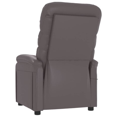 Massagestoel kunstleer grijs 6