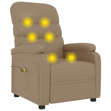 Massagestoel kunstleer cappuccinokleurig 2