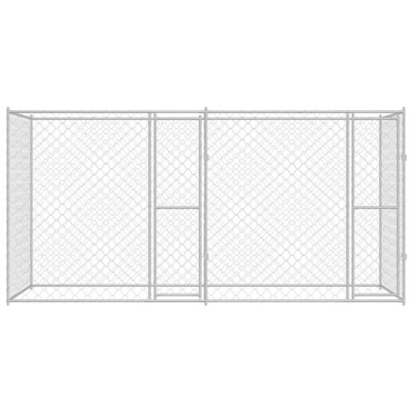 Hondenkennel Zilver 400 x 200 x 200 cm Gegalvaniseerd staal 4