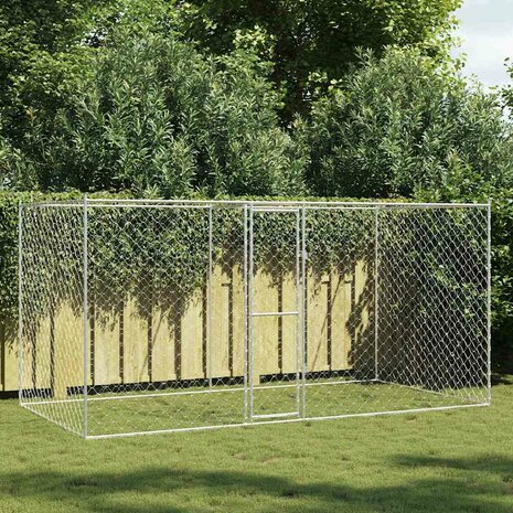 Hondenkennel Zilver 400 x 200 x 200 cm Gegalvaniseerd staal 1