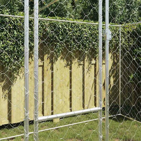 Hondenkennel Zilver 400 x 200 x 200 cm Gegalvaniseerd staal 3