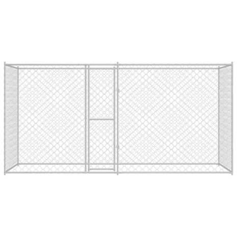 Hondenkennel Zilver 400 x 200 x 200 cm Gegalvaniseerd staal 4
