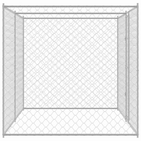 Hondenkennel Zilver 400 x 200 x 200 cm Gegalvaniseerd staal 5