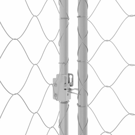 Hondenkennel Zilver 400 x 200 x 200 cm Gegalvaniseerd staal 7