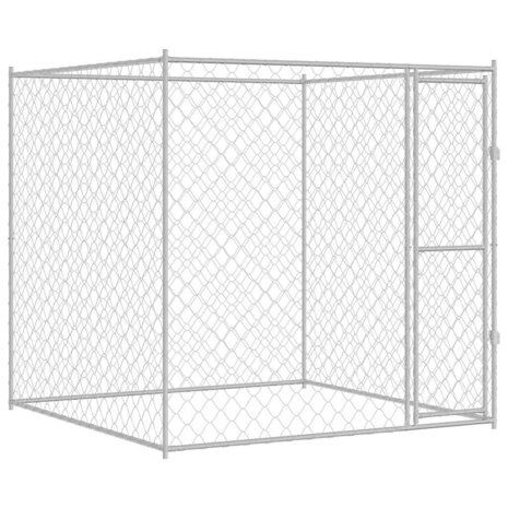 Hondenkennel Zilver 200 x 200 x 200 cm Gegalvaniseerd staal 2