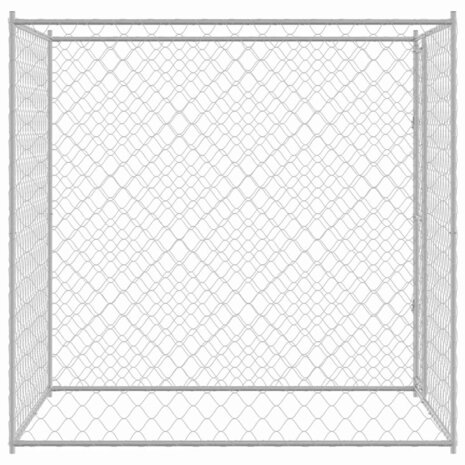Hondenkennel Zilver 200 x 200 x 200 cm Gegalvaniseerd staal 5