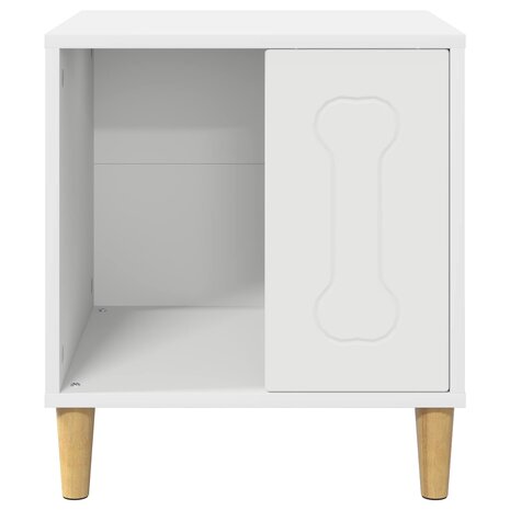 Hondenhuis Wit 44 x 42 x 49 cm Bewerkt hout 5