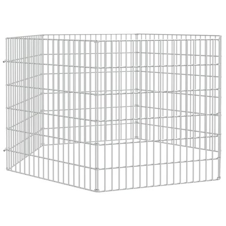Dierenverblijf 6 panelen 54x60 cm gegalvaniseerd ijzer 3