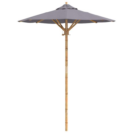 Tuinparasol Donkergrijs &Oslash; 270 x 260 cm Bamboe 4