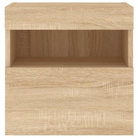 Tv-wandmeubel met LED-verlichting 40x30x40 cm sonoma eikenkleur 9