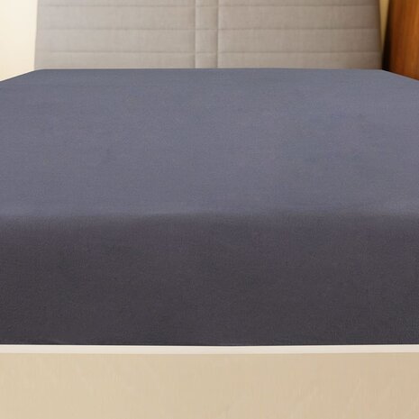 Hoeslaken jersey 90x200 cm katoen antracietkleurig 3