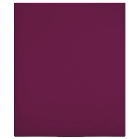 Hoeslaken jersey 90x200 cm katoen bordeauxrood 1