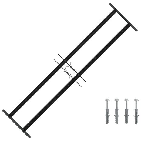 Raamhekwerk Zwart 115 x 30 cm Gepoedercoat staal 1
