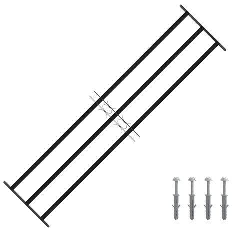 Raamhekwerk Zwart 174 x 45 cm Gepoedercoat staal 1