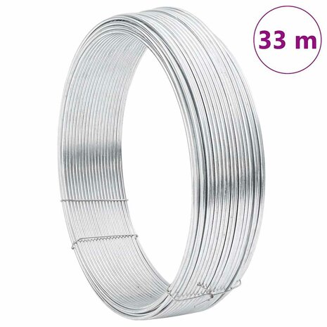 Hekbinddraad Zilver 33 m Warm verzinkte draad 7