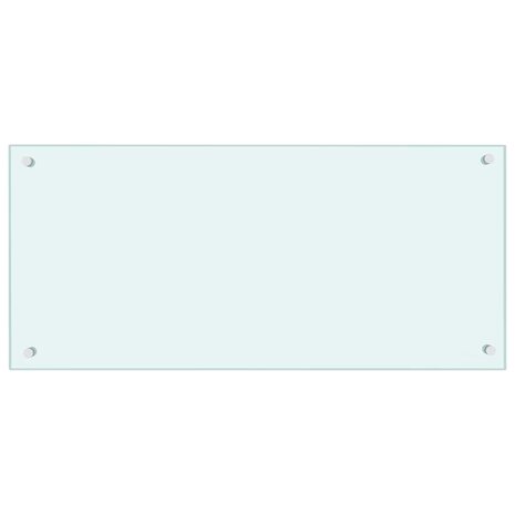 Spatscherm keuken 90x40 cm gehard glas wit 2