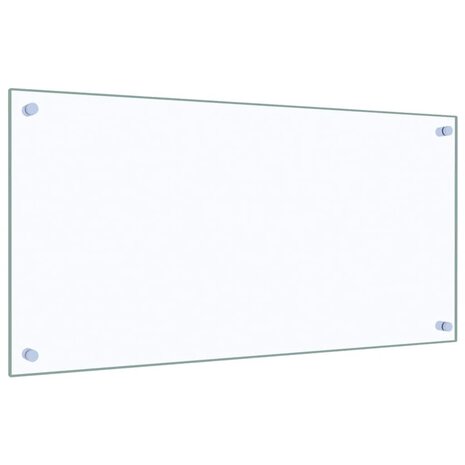 Spatschermen keuken 2 st 80x40 cm gehard glas transparant 5