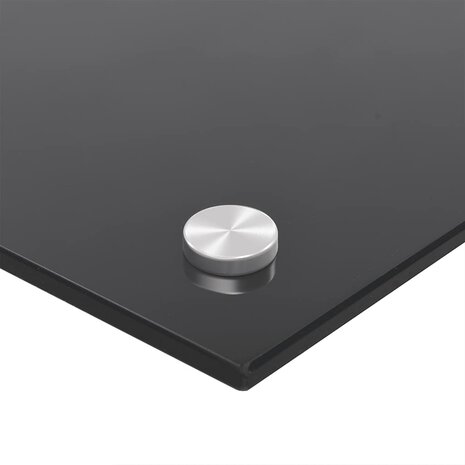 Spatschermen keuken 2 st 70x40 cm gehard glas zwart 9