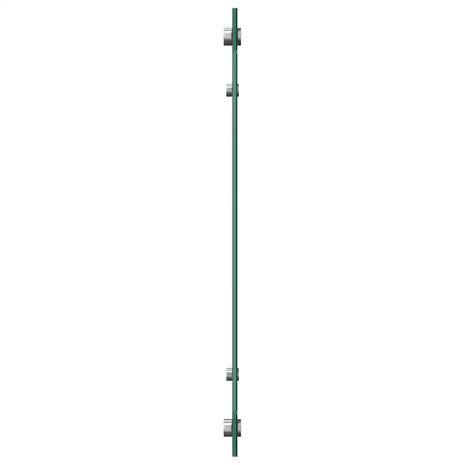 Spatschermen keuken 2 st 80x40 cm gehard glas zwart 6