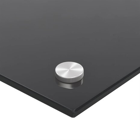 Spatschermen keuken 2 st 80x40 cm gehard glas zwart 9