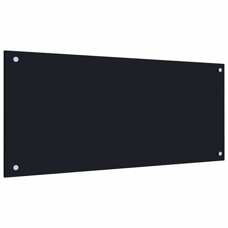 Keuken Spatscherm 2 pcs Zwart 90 x 40 cm gehard glas 3